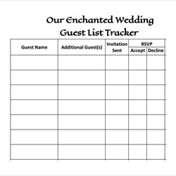 Superior Free Wedding Guest List Templates In Ms Word Excel Template Printable Print Simple Table