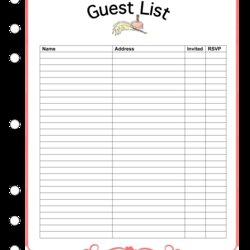Magnificent Wedding Guest List Spreadsheet Templates At Template