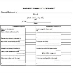 Preeminent Free Financial Statement Templates Word Excel Sheet Template Business Examples Image