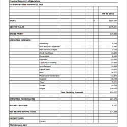 Eminent Financial Statement Free Word Format Template Company Templates Sample Business