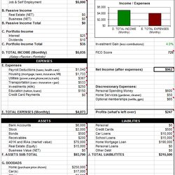 Financial Statement Template Blue Layouts