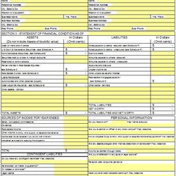 Worthy Financial Statement Template Business Personal