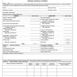 Swell Personal Financial Statement Templates Forms Template Lab