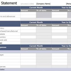 Free Financial Statement Templates Word Excel Sheet Template Related