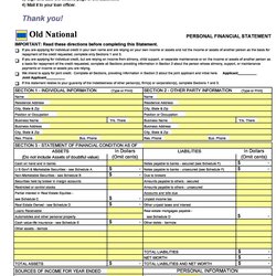 Tremendous Personal Financial Statement Templates Forms Template Kb