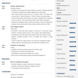 Out Of This World Best It Resume Examples Template To Follow In Sample Technical