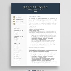 Fantastic Professional Resume Template For Word Free Download Karen