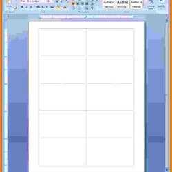 Perfect Microsoft Word Business Card Template Blank