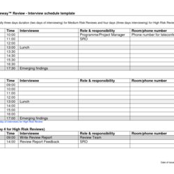 Champion Interview Schedule Template Free Cards Design Templates Spreadsheet Visiting Now For