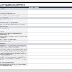 Terrific Printable Employer Interview Questions Template Templates Word