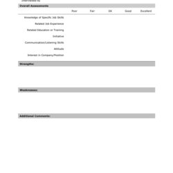 Exceptional Interview Template Form In Word And Formats