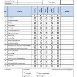 Matchless Candidate Interview Form Template Templates At Forms Format Hr