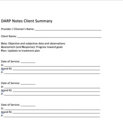 The Highest Quality Notes Template And How To Summary Note Client