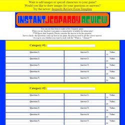 Outstanding Free Jeopardy Templates For The Classroom