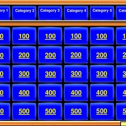 Jeopardy Printable Template World Holiday