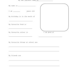 Spiffing All About Me Template By Teaching Resources Version Width