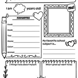 Brilliant All About Me Template Free Printable Templates Book