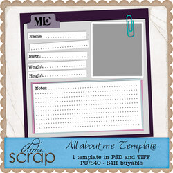 Swell Aida Scrap All About Me Template As