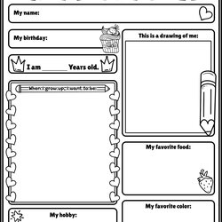Excellent All About Me Template Editable Go Images Web Worksheets Free