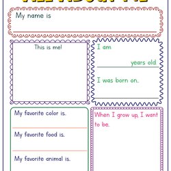 All About Me Poster Template Free Printable