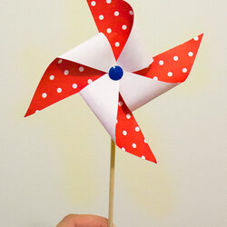 Cool How To Make Simple Pinwheel Free Printable Template Paper Pinwheels Craft Kids Making Giant Instructions