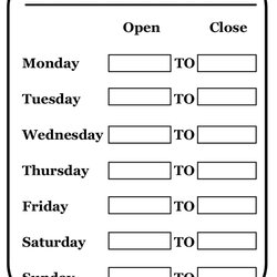 Spiffing Printable Business Hours Sign Signs Templates Store Opening Print Lunch Template Office Pool Closed