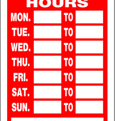 Brilliant Free Printable Business Hours Sign Templates Index Of