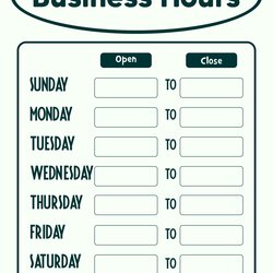 Out Of This World Business Hours Sign Printable Store Template