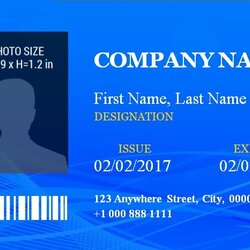 Terrific Id Badge Template Free Word Templates Printable Excel Card Employee Work Blank Company Tag