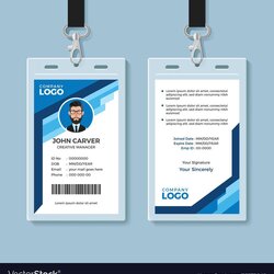 Wizard Employee Id Badge Template Word Card Sample Blue Templates Vector Graphic Format Florida Identity
