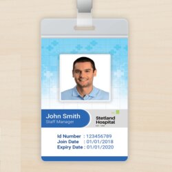 Employee Id Badge Template Free Download Ideas Pertaining To Hospital Romanian Romania Customize Layouts