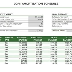 Superb Amortization Schedule Template Free Word Templates Loan Office