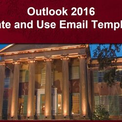 Magnificent Outlook Create And Use Email Templates