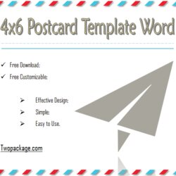 Superlative Free Blank Postcard Template For Word Templates Example Microsoft