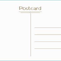 Terrific Free Postcard Template For Word Back Templates Printable Card Postcards Blank Magnificent Photo