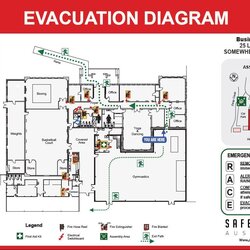 Excellent Images Of Business Evacuation Plan Template Emergency Map Sample Exit Diagram Escape Diagrams