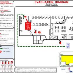 Outstanding Emergency Exit Plan Template Evacuation Diagram