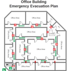 Very Good Emergency Exit Map Template Evacuation Plan