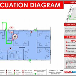 Eminent Fire Evacuation Plan Template Frightening Highest Quality