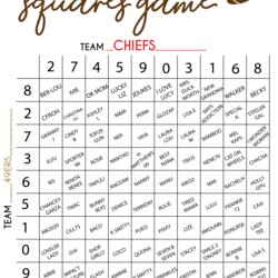 Perfect Free Printable Super Bowl Squares Template And Rules Play Party Plan Superbowl Grid Email List