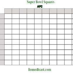 Marvelous Print Superbowl Square Grid Boxes Office Pool Football Printable Bowl Squares Super Template Sheet