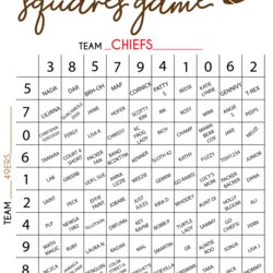 Champion Free Printable Super Bowl Squares Template Email List
