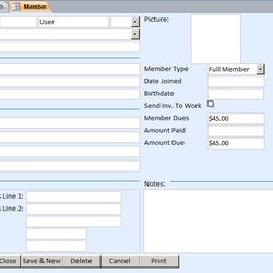 Microsoft Access Template Free Download Collection Membership Budget