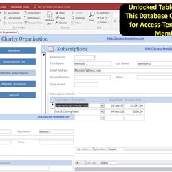 Microsoft Access Free Template Database