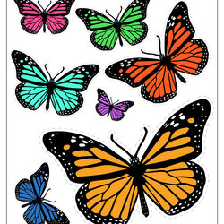 Admirable Printable Butterflies Butterfly Templates Template Patterns Coloring Shape Shapes Pages Pattern