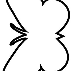 Worthy Butterfly Template Coloring Page