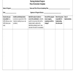 Out Of This World Plan Correction Template Fill Online Printable Blank