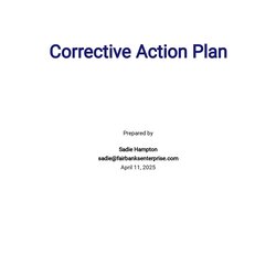 Brilliant Free Corrective Action Plan Templates Edit Download Template Safety Width