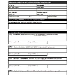 Outstanding Employee Correction Forms Templates Doc Corrective Action Request Form Format Template Examples