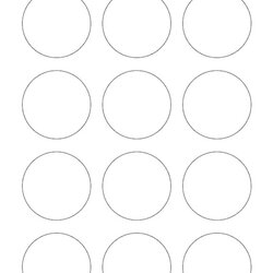 Inch Circle Template Blank Design Round Sticker